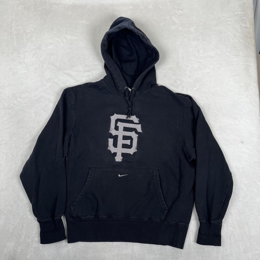 Nike San Francisco Giants Center Swoosh Hoodie Mens Medium Black MLB Baseball